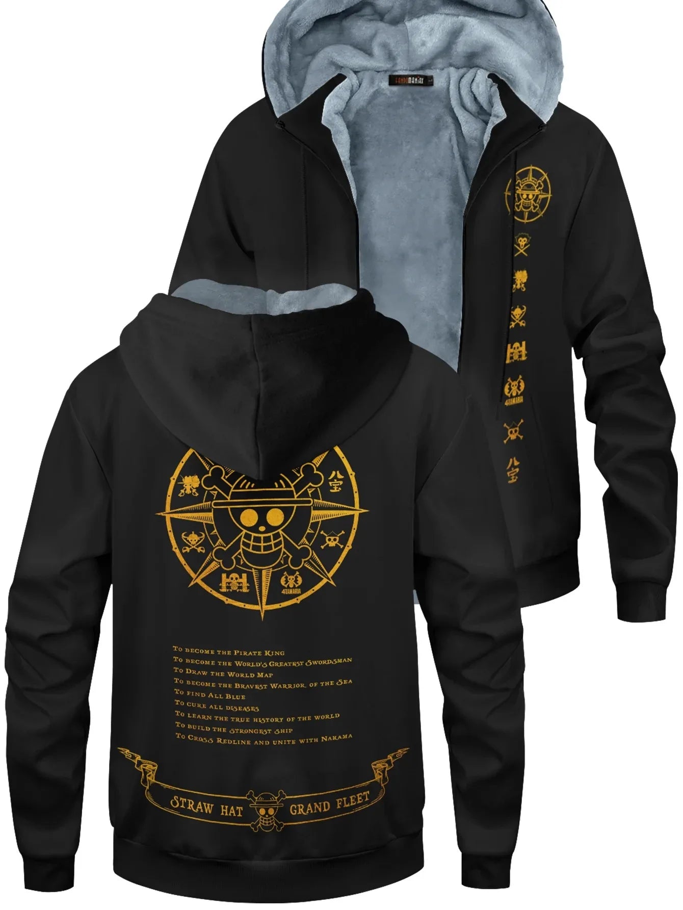 Veste polaire One Piece Chapeau de Paille Grand Fleet