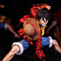 Figurine Luffy en Pleine Action avec Effet de Poing