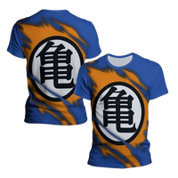 Dragon Ball Z Kanji Kame sports manga t-shirt