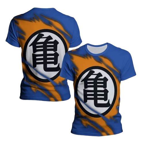 Dragon Ball Z Kanji Kame sports manga t-shirt