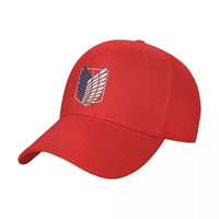 Casquette Attaque Des Titans logo Bataillon d'exploration rouge