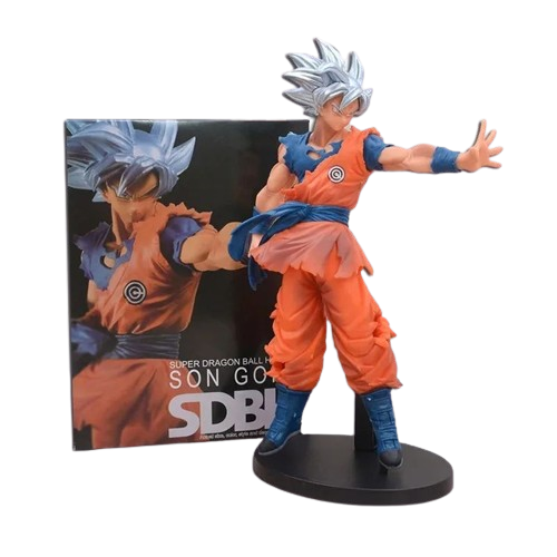 Figurine manga goku ultra instinct dbz avec une boite