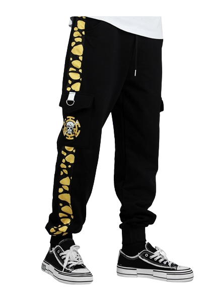 One Piece Pirate King Yellow and Black Jogging Pants