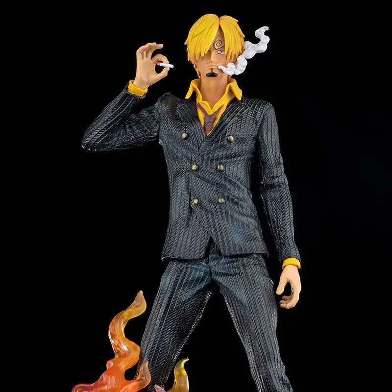 Figurine Sanji en Costume avec Effet de Flamme One Piece