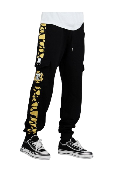 One Piece Pirate King Yellow and Black Jogging Pants