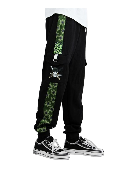 One Piece Jogging Pants Roronoa Zoro Green and Black