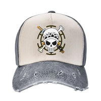 casquette grise tete de mort one piece