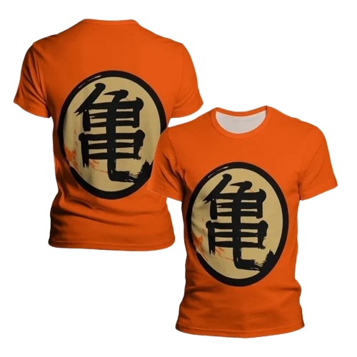 Dragon Ball Z Kanji Kame sports manga t-shirt