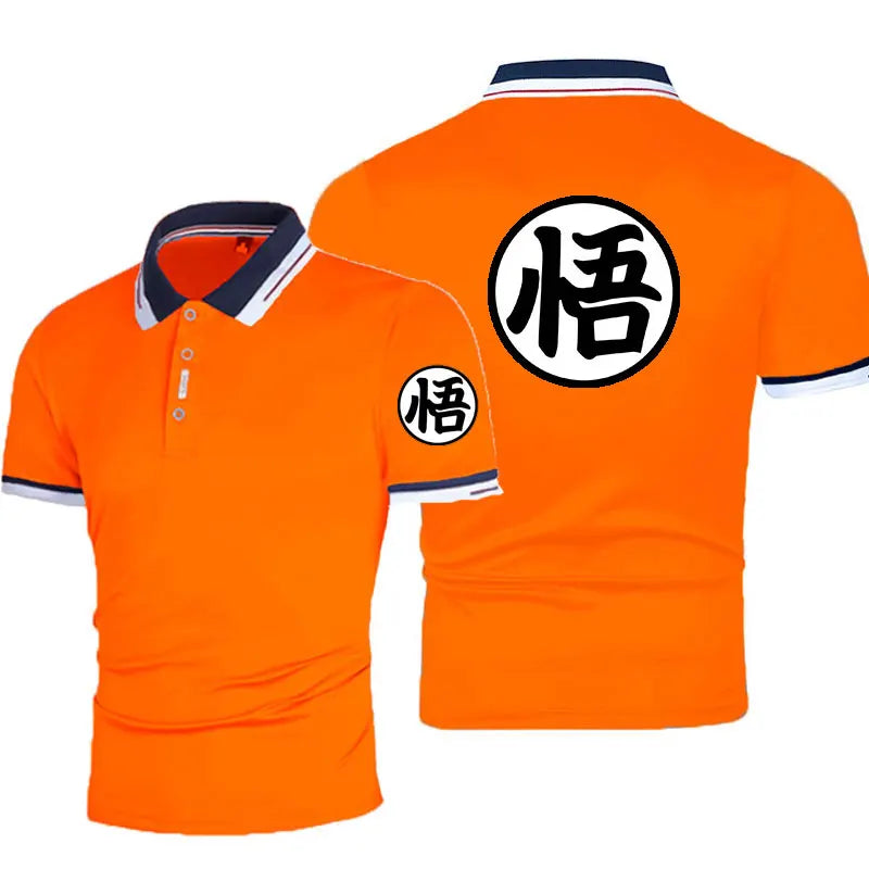 Dragon Ball Z Kanji Go manga polo shirt