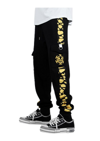 One Piece Pirate King Yellow and Black Jogging Pants