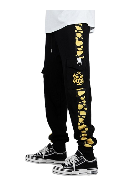 One Piece Pirate King Yellow and Black Jogging Pants