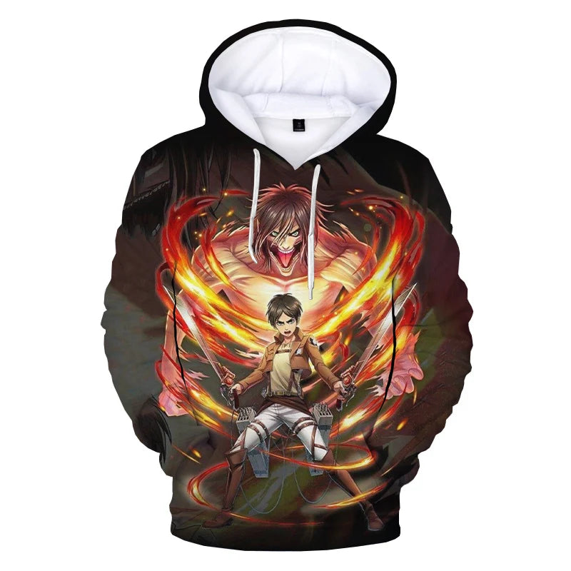 Sweat Attaque des Titans Eren Jäger et Titan Assaillant