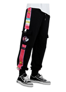 Black and Multicolor One Piece Jogging Pants