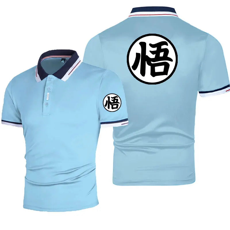 Dragon Ball Z Kanji Go manga polo shirt