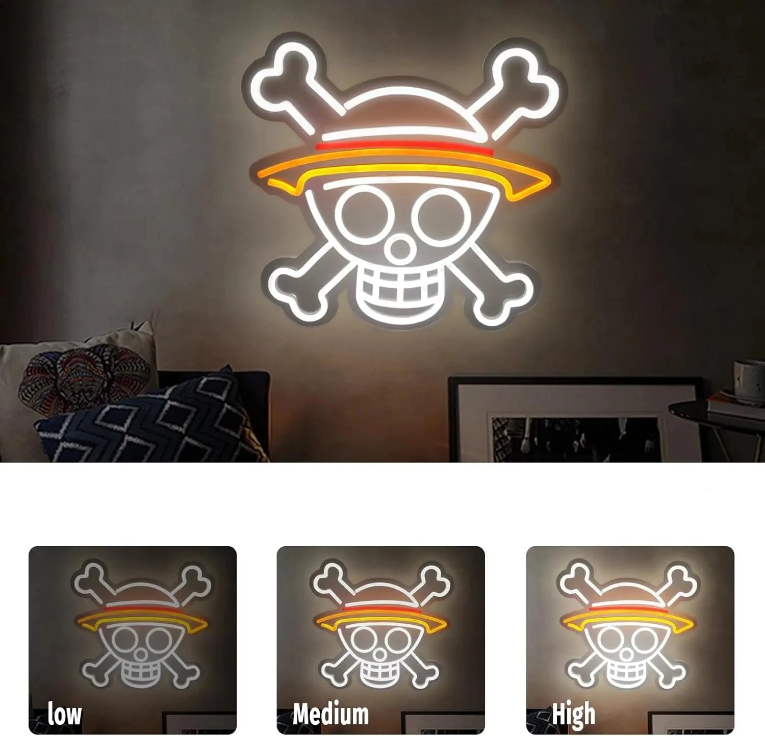 Néon LED One Piece Jolly Roger