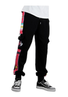 Black and Multicolor One Piece Jogging Pants