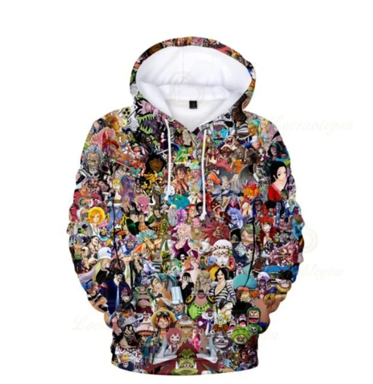 One Piece characters sweatshirt