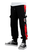 One Piece Pirate King Black and Red Jogging Pants