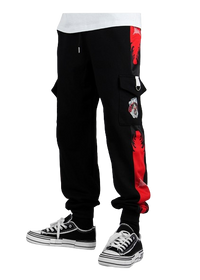 One Piece Pirate King Black and Red Jogging Pants