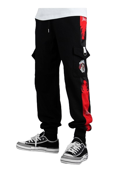 One Piece Pirate King Black and Red Jogging Pants