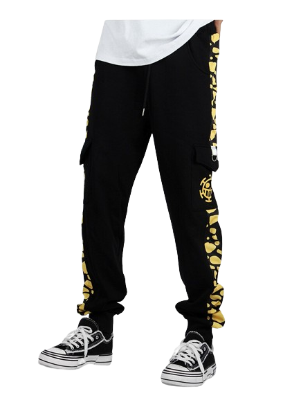 One Piece Pirate King Yellow and Black Jogging Pants