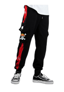 One Piece Pirate King Black and Red Jogging Pants