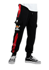 One Piece Pirate King Black and Red Jogging Pants