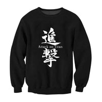 Sweatshirt Attaque des Titans avec Kanji