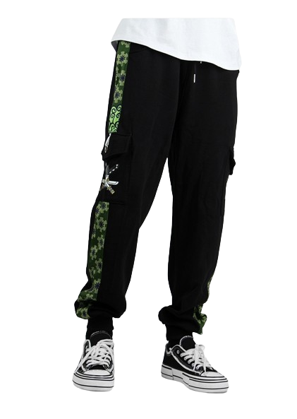 One Piece Jogging Pants Roronoa Zoro Green and Black