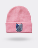 Attack On Titan Logo Pink Scouting Corps Beanie