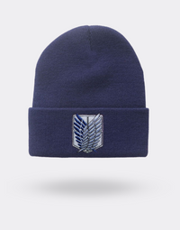 Attack On Titan Logo Blue Scouting Corps Beanie