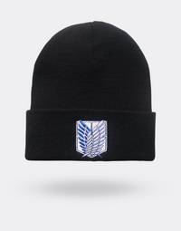 Attack On Titan Logo Black Scouting Corps Beanie