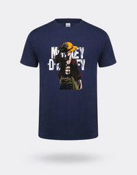 T-shirt One Piece Luffy bleu