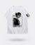 T-shirt Attaque des Titans imprimé à l'avant et manches Eren blanc