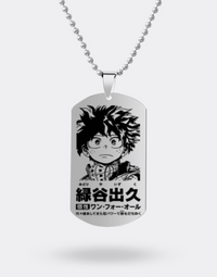 My Hero Academia Necklace with Izuku Medallion