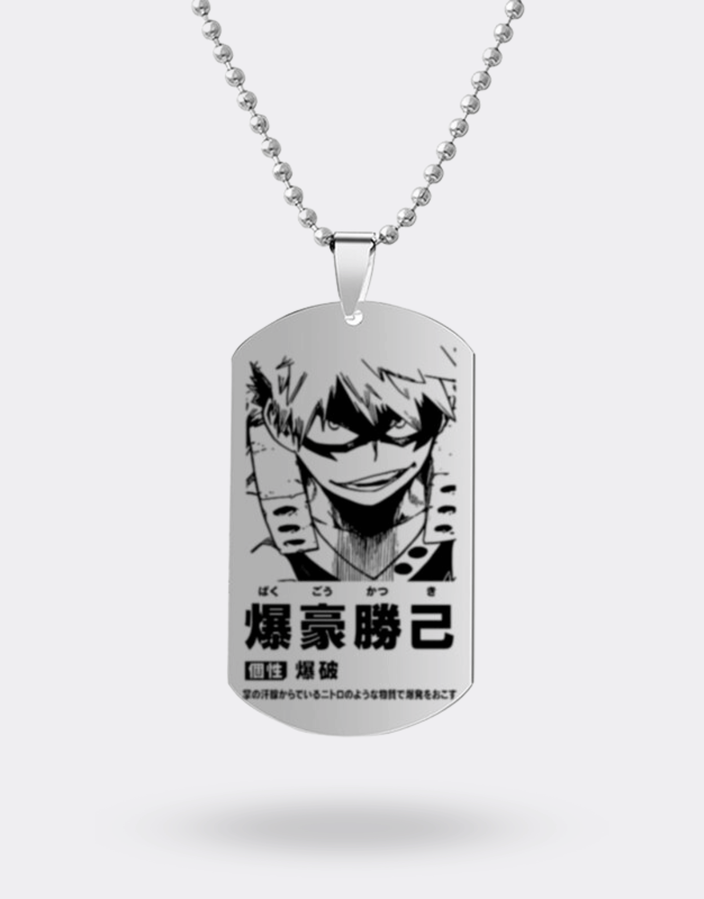 My Hero Academia Necklace with Katsuki Medallion