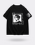 T-shirt Attaque des Titans imprimé à l'avant et manches Eren Noir