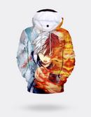 My Hero Academia Shoto Half Fire Half Ice Orange and Blue Sweatshirt