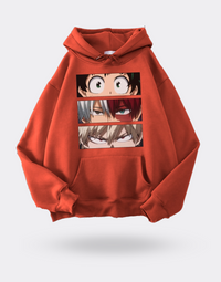 My Hero Academia Izuku x Shoto x Katsuki sweatshirt dark orange