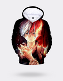 Sweat My Hero Academia Shoto en feu noir