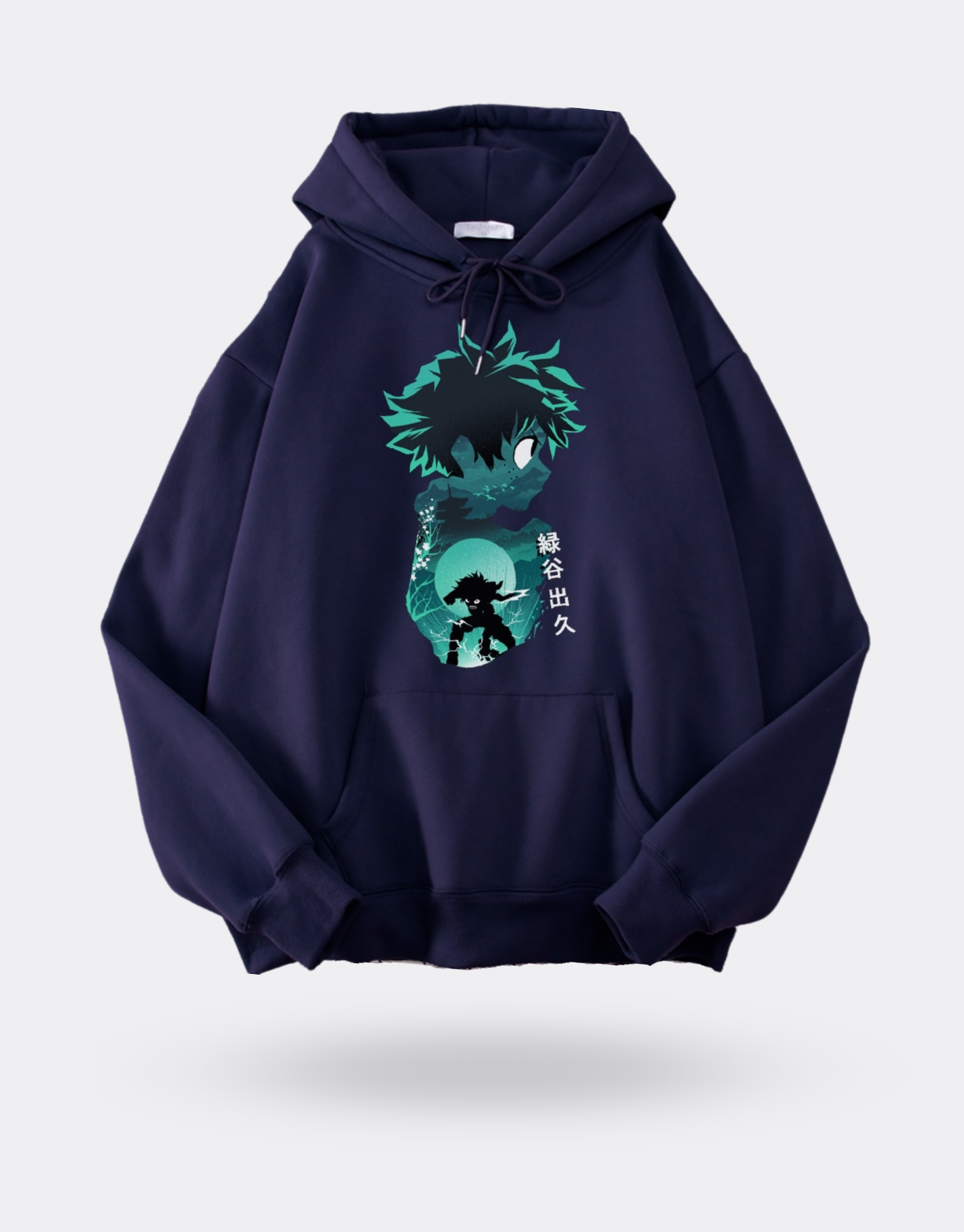 My Hero Academia Izuku Midoriya full moon blue sweatshirt