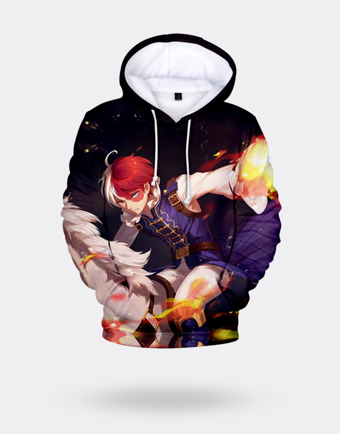 My Hero Academia Shoto on his black horse sweatshirt