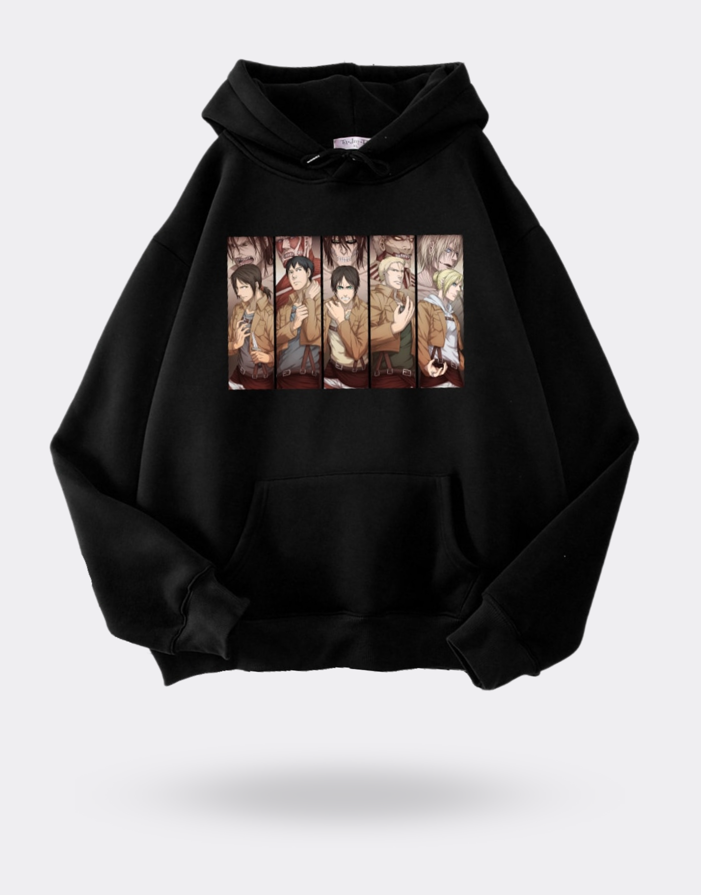 Attack on Titan Anime Characters Black Sweatshirt