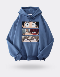 My Hero Academia Izuku x Shoto x Katsuki blue sweatshirt