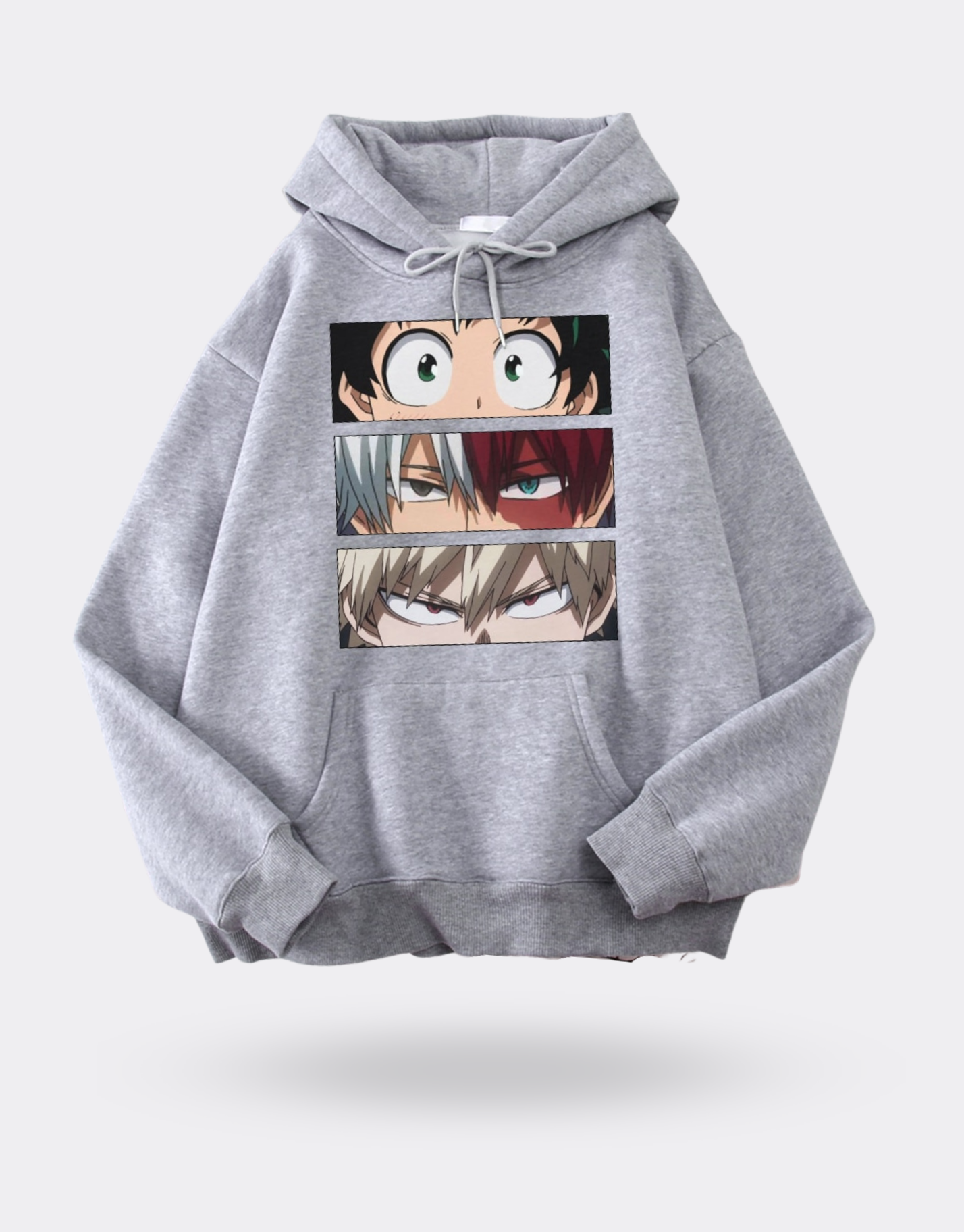 My Hero Academia Izuku x Shoto x Katsuki light gray sweatshirt