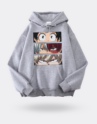 My Hero Academia Izuku x Shoto x Katsuki light gray sweatshirt