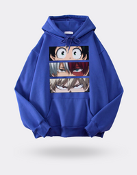 My Hero Academia Izuku x Shoto x Katsuki sapphire blue sweatshirt