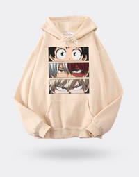 My Hero Academia Izuku x Shoto x Katsuki beige sweatshirt