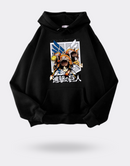 Attack on Titan sweatshirt with Chinese writings in black