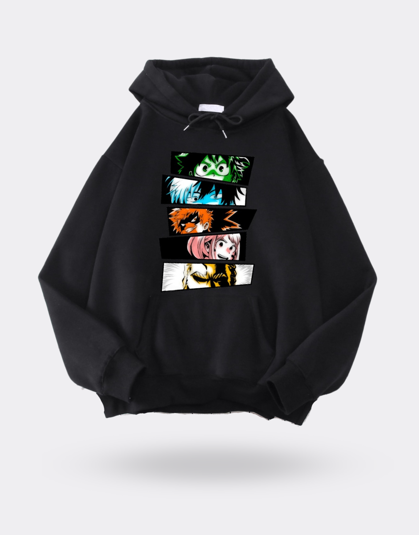 My Hero Academia Izuku x Shoto x Katsuki x Ochako x All Might sweatshirt black